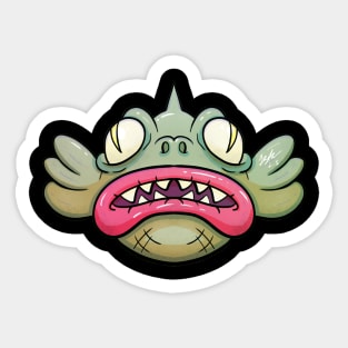 big lips lagoon monster Sticker